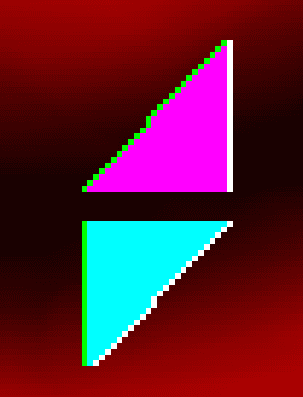 Close-up of the raw channel-encoded control texture used to drive blade height and cutting